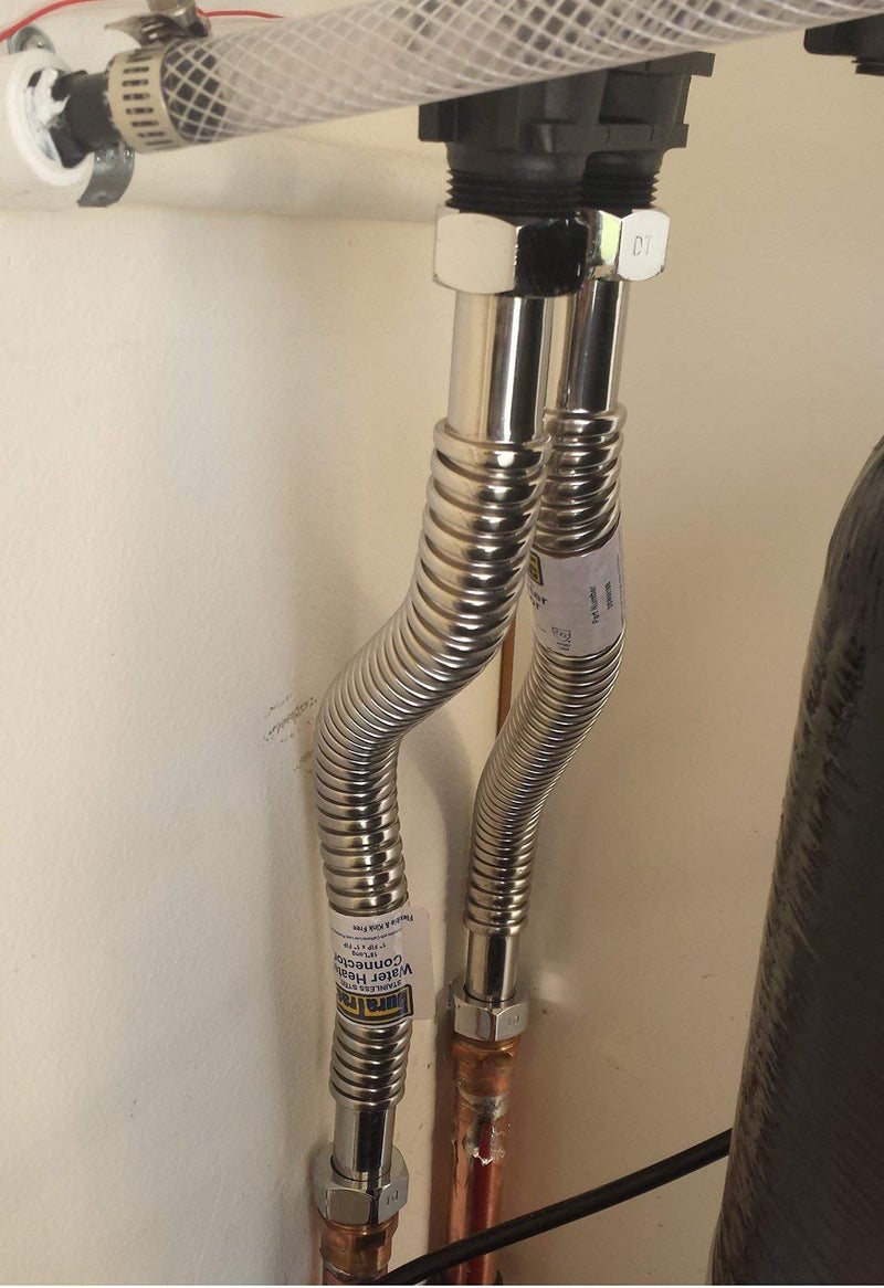 Eastman 2 Pack Heavy Duty Durable Stainless Steel Corrugated Water Flex Connector with Extra Thick Washers for Water Heater and Water Softener (24x3/4 FIP) - Image 5